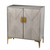 Graywash Textured Geo Contemporary Accent Cabinet