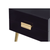 24" Black And Gold Wood And Iron End Table With Two Drawers