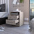 20" Light Gray Two Drawer Faux Wood Nightstand