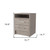 20" Light Gray Two Drawer Faux Wood Nightstand