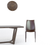 Set of Two Brown Upholstered Leather Dining Side Chairs