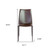 Set of Two Brown Upholstered Leather Dining Side Chairs