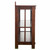 44" Brown Wood With Glass Sideboard with Two Doors