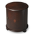 24" Dark Brown Wood Round Drum End Table