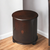 24" Dark Brown Wood Round Drum End Table