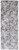 8' Ivory Gray And Brown Abstract Power Loom Distressed Stain Resistant Runner Rug