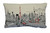 24" White Tokyo Daylight Skyline Lumbar Decorative Pillow - 606114642664