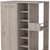 Light Gray Rolling Bar Cart With Wine Storage