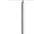 61" Chrome Tray Table Floor Lamp With White Transparent Glass Square Shade