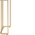 48" White and Gold Writing Desk