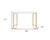 48" White and Gold Writing Desk