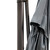 113" Dark Gray Polyester Rectangular Tilt Cantilever Patio Umbrella With Stand