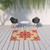 5' X 8' Sand Oriental Stain Resistant Indoor Outdoor Area Rug