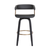 31" Black Faux Leather Swivel Bar Height Bar Chair
