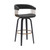31" Black Faux Leather Swivel Bar Height Bar Chair