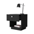 20" Black Wood One Drawer Nightstand with Integrated Tech