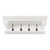 Classic White Wood Wide Four Hook Hanging Coat Rack
