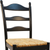 Straw and Black Solid Wood and Rush Ladder Back Dining Side Chair