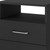 20" Black Wood Two Drawer Nightstand