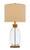 26" Brown Mason Jar Table Lamp With Brown Drum Shade