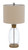 26" Brown Mason Jar Table Lamp With Brown Drum Shade