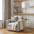 62" Brass Tray Table Floor Lamp With White Square Shade