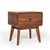 Modern Mid Century Walnut Nightstand with Single Drawer