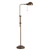 58" Rust Metal Adjustable Swing Arm Floor Lamp With Rust Metal Dome Shade