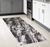 8' Brown And Ivory Abstract Runner Rug