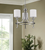 Silver Candle Style Three Light Metal Dimmable Chandelier With White Shades