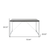 54" Black and Silver Wood and Stainless Steel Writing Desk