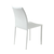 Set of Two White Upholstered Leather Dining Side Chairs