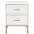 26" Solid Wood and Wood Two Drawer Nightstand