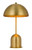 20" Antiqued Brass Metal Novelty Desk Lamp With Antiqued Brass Dome Shade