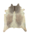 6' X 7' Brown and White Cowhide Hand Knotted Area Rug