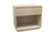 24" Natural Solid Wood Ribbed Texture One Drawer Nightstand