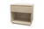 24" Natural Solid Wood Ribbed Texture One Drawer Nightstand