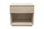 24" Natural Solid Wood Ribbed Texture One Drawer Nightstand