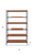 70" Oak And Black Metal and Wood Six Tier Etagere Bookcase
