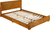 Oak Inlaid Panels Solid Wood King Bed Frame