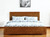 Oak Inlaid Panels Solid Wood King Bed Frame
