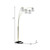84" Gold Four Light Tree Floor Lamp With Clear Glass Novelty Shade
