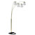 84" Gold Four Light Tree Floor Lamp With Clear Glass Novelty Shade