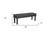 58" Black Floral Distressed Solid Wood Dining Bench