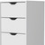 18" White Five Drawer Dresser