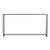 56" Clear and Silver Glass Mirrored Floor Shelf Console Table With Storage