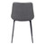 Set of Two Gray And Black Upholstered Faux Leather Dining Side Chairs