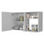 39" White Accent Cabinet With Two Shelves