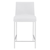 Set of Two 24" White And Silver Steel Low Back Counter Height Bar Chairs