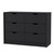 42" Black Manufactured Wood Six Drawer Modern Dresser